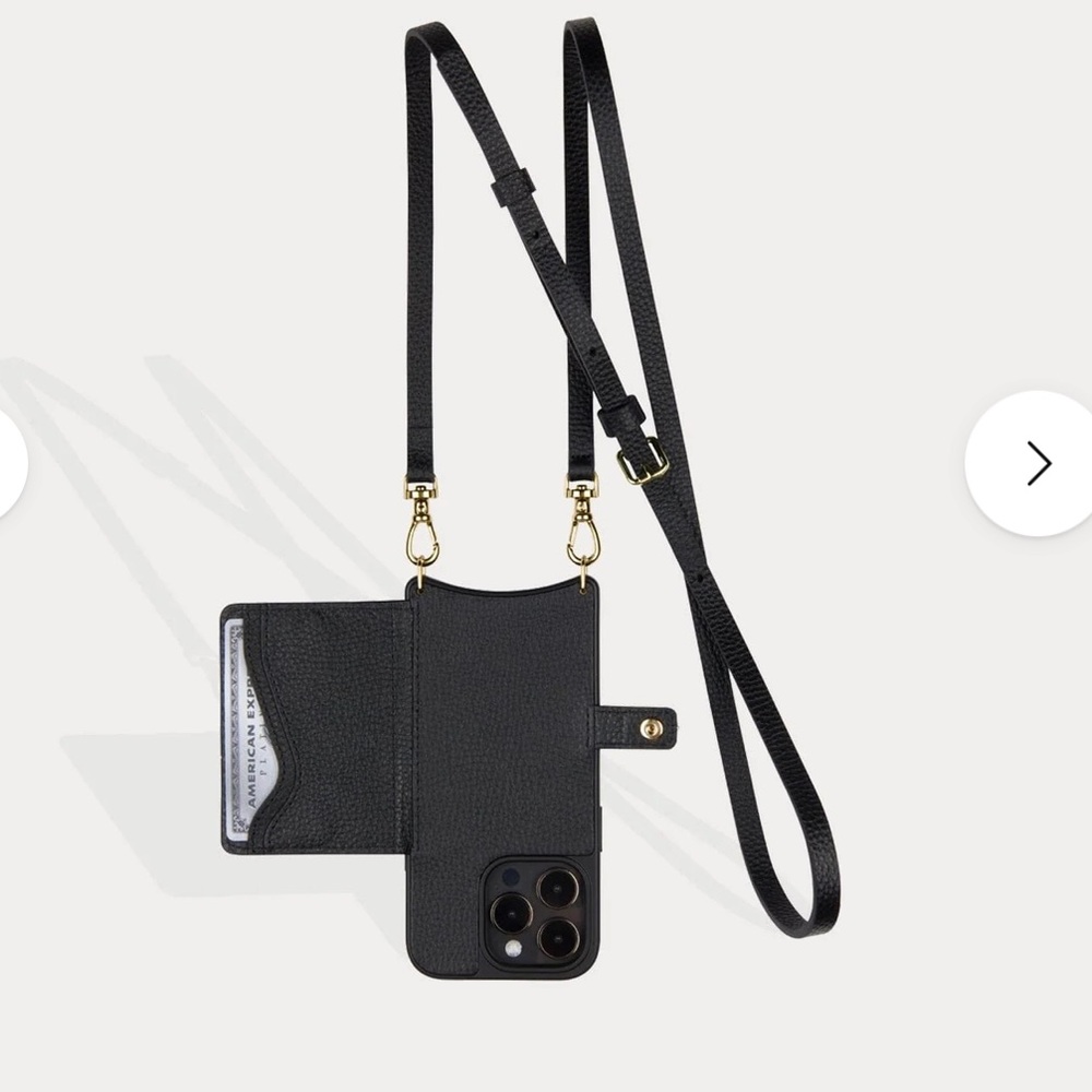 Bandolier Mag Safe Black Crossbody Wallet Phone Case with Wallet iPhone 12/Pro